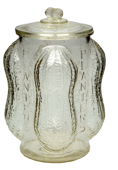 00 56. . Glass peanut jar